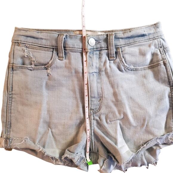 Abercrombie & Fitch High Rise Denim Shorts Light Wash Women's Size 2 Cut Offs - Picture 12 of 15